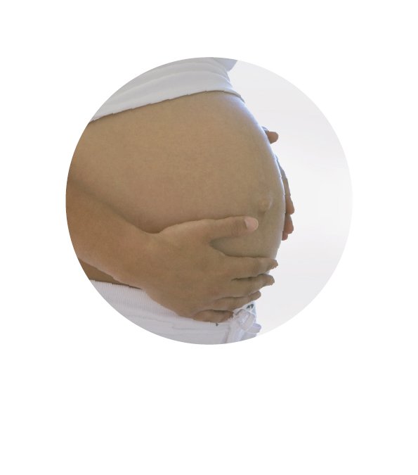 Afbeelding van zwangere buik bj artikel zwanger tijdens menopauze